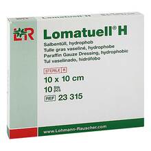 Abbildung: LOMATUELL H Salbentüll 10x10 cm steril 10 St, Verband PZN 15998760 