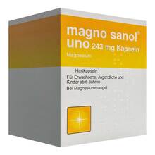 Abbildung: Magno Sanol uno 243 mg Kapseln 50 St, Hartkapseln PZN 16004069 