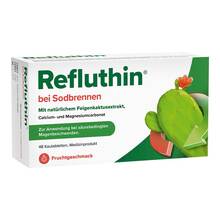 Abbildung: Refluthin bei Sodbrennen Kautabletten Frucht 48 St, Kautabletten PZN 16011276 
