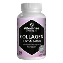 Abbildung: Collagen 300 mg + Hyaluron 100 mg hochdosiert Kapseln  60 St, Kapseln PZN 16018580 