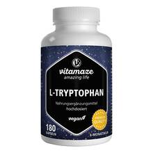 Abbildung: L-Tryptophan 500 mg hochdosiert vegan Kapseln 180 St, Kapseln PZN 16018692 