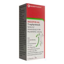 Abbildung: NICOTIN AL 1mg/Sprühstoß Spray 1 St, Spray PZN 16086328 