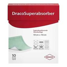 Abbildung: DRACOSUPERABSORBER 10x10 cm Wundauflage 10 St, Verband PZN 16086423 