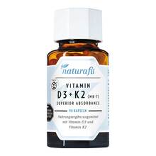 Abbildung: Naturafit Vitamin D3 + K2 MK-7 superior absorb.Kapseln  90 St, Kapseln PZN 16122449 