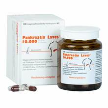 Abbildung: Pankreatin Laves 10.000 Ph.Eur.-Einh.magensaftresistent Hartkapseln  100 St, Magensaftresistente Hartkapseln PZN 16134808 