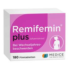 Abbildung: Remifemin plus Johanniskraut Filmtabletten 180 St, Filmtabletten PZN 16156069 