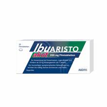 Abbildung: Ibuaristo akut 200 mg Filmtabletten 20 St, Filmtabletten PZN 16160266 