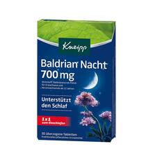 Abbildung: Kneipp Baldrian Nacht 700 mg überzogene Tabletten  30 St, Überzogene Tabletten PZN 16167357 