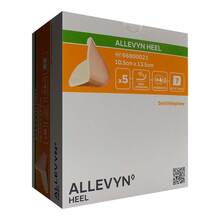 Abbildung: Allevyn Heel Schaumstoff Fersenverband 10,5x13,5 cm 5 St, Verband PZN 16222352 