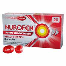 Abbildung: Nurofen 400 mg Weichkapseln 20 St, Weichkapseln PZN 16225037 