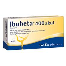 Abbildung: Ibubeta 400 akut Filmtabletten 30 St, Filmtabletten PZN 16225333 