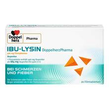 Abbildung: Ibu-Lysin Doppelherzpharma 400 mg Filmtabletten 20 St, Filmtabletten PZN 16226597 