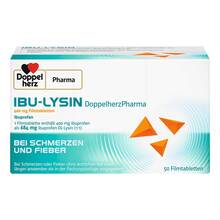 Abbildung: Ibu-Lysin Doppelherzpharma 400 mg Filmtabletten 50 St, Filmtabletten PZN 16226605 