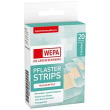 Abbildung: WEPA Pflasterstrips wasserfest 3 Größen 20 St, Pflaster PZN 16233887 