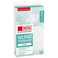 Abbildung: WEPA Wundverband 8x15 cm steril 5 St, Pflaster PZN 16233901 