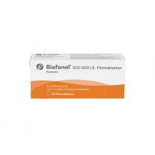 Abbildung: Biofanal 500 000 I.E. Filmtabletten 50 St, Filmtabletten PZN 16235202 