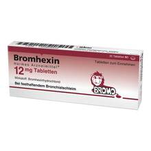 Abbildung: Bromhexin Hermes Arzneimittel 12 mg Tabletten 20 St, Tabletten PZN 16260602 