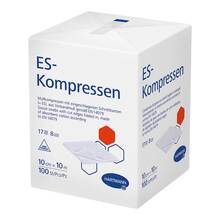 Abbildung: ES-KOMPRESSEN unsteril 10x10 cm 8fach 100 St, Kompressen PZN 16359625 