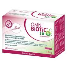 Abbildung: Omni Biotic SR-9 mit B-Vitaminen Pulver Beutel 28X3 g, Pulver PZN 16487346 