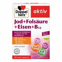 Abbildung: Doppelherz Jod + Folsäure+Eisen+B12 Tabletten 45 St, Tabletten PZN 16487984 