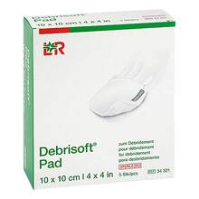 Abbildung: DEBRISOFT Pad 10x10 cm steril 5 St, Kompressen PZN 16567766 