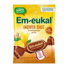 Abbildung: EM-Eukal Bonbons Ingwer Shot gefüllt zuckerhaltig 75 g, Bonbons PZN 16567915 