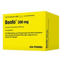 Abbildung: Benfo 300 mg Filmtabletten 100 St, Filmtabletten PZN 16586806 