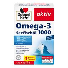 Abbildung: Doppelherz Omega-3 Seefischöl 1000 Kapseln 120 St, Kapseln PZN 16588544 
