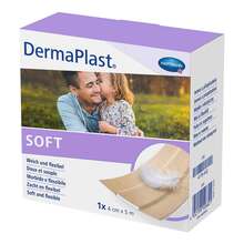 Abbildung: DERMAPLAST SOFT Pflaster 4 cmx5 m 1 St, Pflaster PZN 16600050 