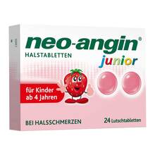 Abbildung: Neo-Angin junior Halstabletten 24 St, Lutschtabletten PZN 16601150 