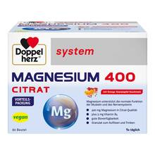 Abbildung: Doppelherz Magnesium 400 Citrat system Granulat 60 St, Granulat PZN 16622146 