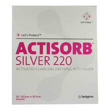Abbildung: ACTISORB 220 Silver 10,5x10,5 cm steril Kompressen 10 St, Kompressen PZN 16664860 