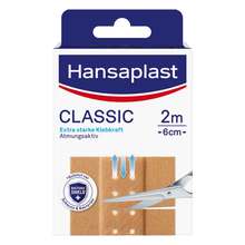 Abbildung: Hansaplast Classic Pflaster 6 cmx2 m 1 St, Pflaster PZN 16739693 