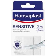 Abbildung: Hansaplast Sensitive Pflaster hypoallergen 6 cmx2 m 1 St, Pflaster PZN 16742755 