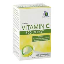 Abbildung: Vitamin C 500 mg Depot Tabletten 120 St, Tabletten PZN 16743631 