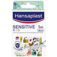 Abbildung: Hansaplast Sensitive Kinder Pflaster 6 cmx1 m 1 St, Pflaster PZN 16759230 