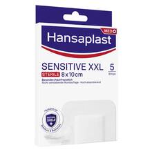 Abbildung: Hansaplast Sensitive Wundverband steril 8x10 cm 5 St, Pflaster PZN 16760115 