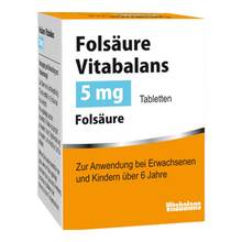 Abbildung: Folsäure Vitabalans 5 mg Tabletten 100 St, Tabletten PZN 16777127 