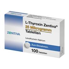 Abbildung: L-Thyroxin Zentiva 25 Mikrogramm Tabletten 100 St, Tabletten PZN 16778322