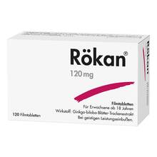 Abbildung: Rökan 120 mg Filmtabletten 120 St, Filmtabletten PZN 16790027 
