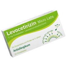 Abbildung: Levocetirizin Micro Labs 5 mg Filmtabletten 20 St, Filmtabletten PZN 16821006 