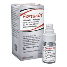 Abbildung: Fortacin 150 mg / ml +   50 mg/ml Spray z.Anw.a.Haut 5 ml, Spray PZN 16829031 