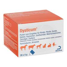 Abbildung: Dysticum Pulver zum Eingeben Beutel vet. (für Tiere) 20X5 g, Pulver PZN 16840050 