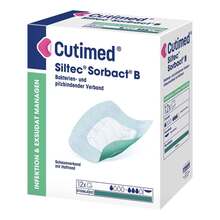 Abbildung: Cutimed Siltec Sorbact B PU-Verband 7,5x7,5 cm 12 St, Kompressen PZN 16906004 