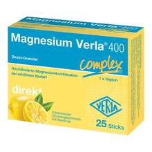 Abbildung: Magnesium Verla 400 Zitrone Direkt-Granulat 25 St, Granulat PZN 16917605 