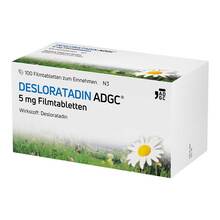 Abbildung: Desloratadin Adgc 5 mg Filmtabletten 100 St, Filmtabletten PZN 17145955 