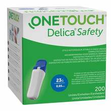 Abbildung: ONE TOUCH Delica Safety Einmalstechhilfe 23 G 200 St, Lanzetten PZN 17150264 