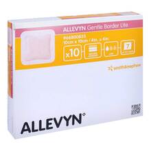 Abbildung: ALLEVYN Gentle Border Lite 10x10 cm Schaumverb. 10 St, Verband PZN 17163516 