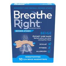 Abbildung: Breathe Right Besser Atmen Nasenpflaster normal beige 10 St, Pflaster PZN 17179150 