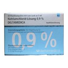 Abbildung: NATRIUMCHLORID-Lösung 0,9% Deltamedica Luer-Lo Pl. 20X5 ml, Injektionslösung PZN 17249206 